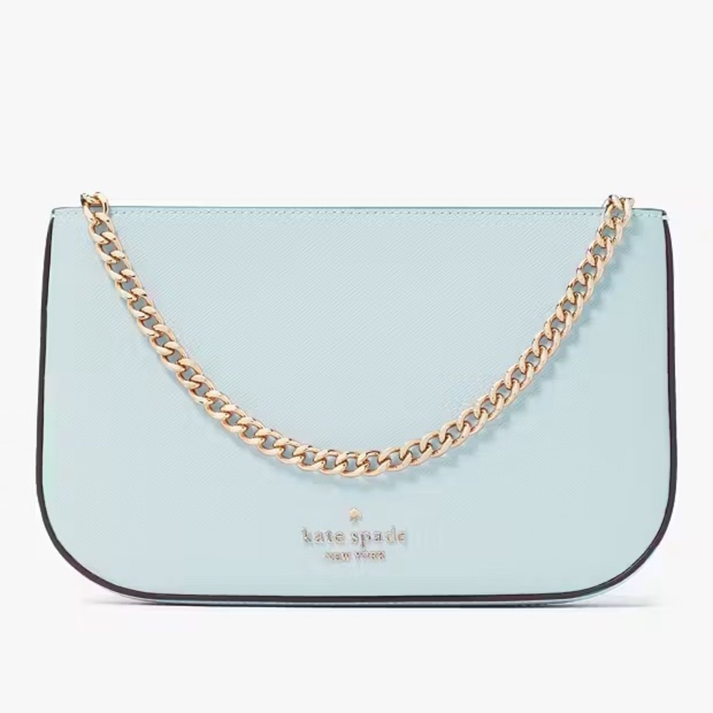 Kate Spade Purse Pochette Saffiano Blue Glow (403) Y25